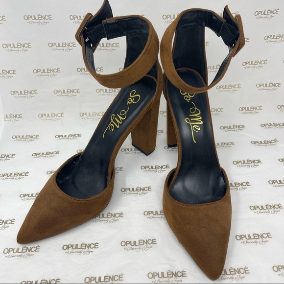 TWO PAIRS of “So Me” Nude Chunky Heels - Picture 2 of 5